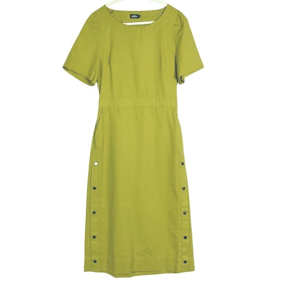 kate spade Dresses & Skirts - Kate Spade Saturday Midi Dress, Medium, Cotton/Linen Blend, Chartreuse